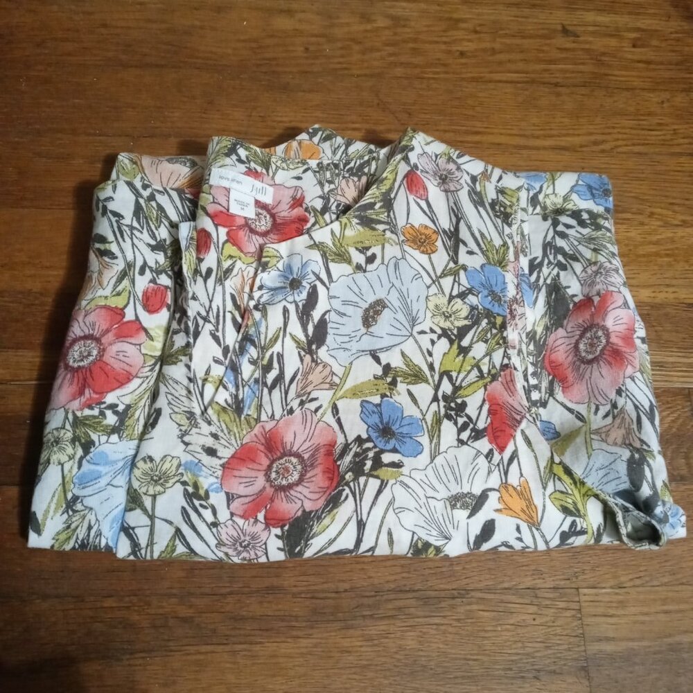 J. JILL love linen illustrated garden shift dress (M) - Picture 13 of 13